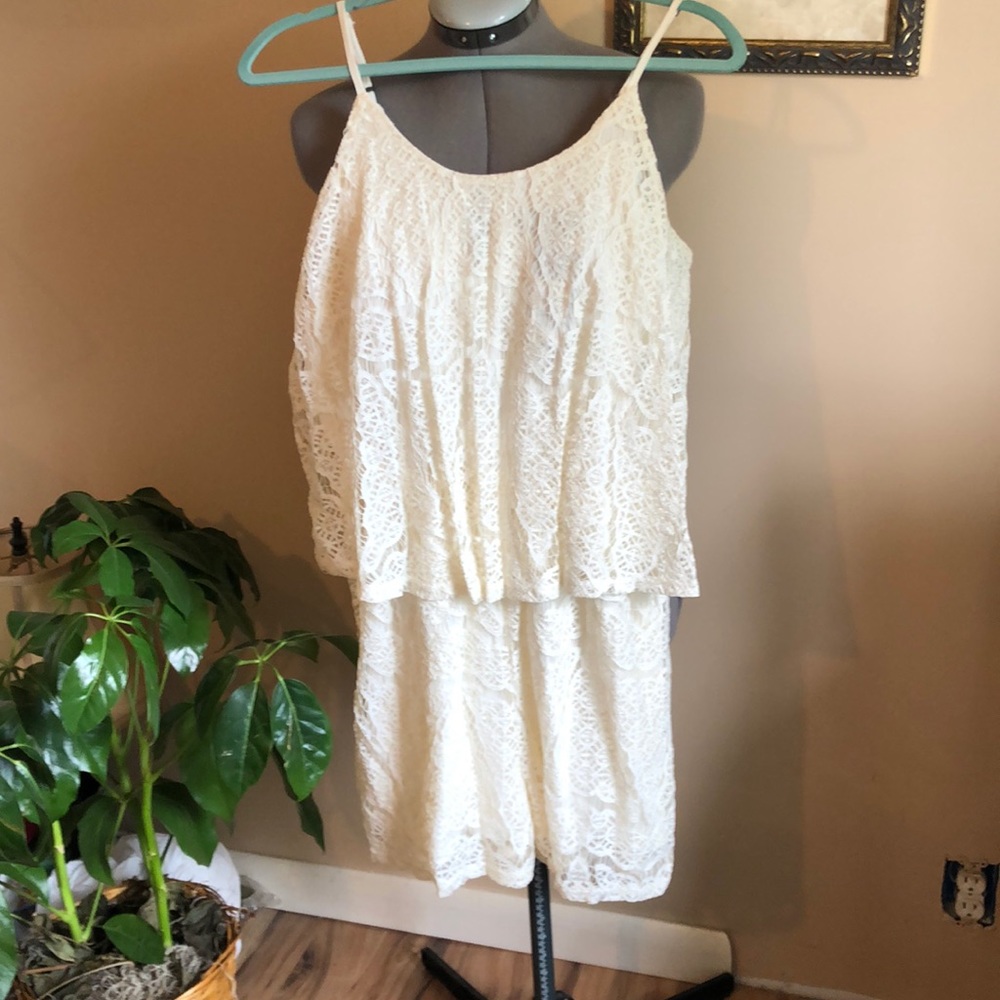 NWT romper off white lace